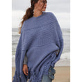 Load image into Gallery viewer, Annis WENDY BLUE POPCORN COMBO PONCHO