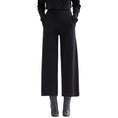 Load image into Gallery viewer, ANNIS MICHA BLACK HIGH WAIST CASHMERE PANT