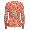 Load image into Gallery viewer, Stella McCartney Ivory / Orange Heart Print Silk Blouse