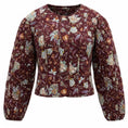 Load image into Gallery viewer, Ulla Johnson Burgundy Multi Heliotrope Floral Print Quilted Silk Anika Jacket