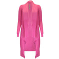 Load image into Gallery viewer, Rick Owens Hot Pink Open Long Cashmere Knit Cardigan Sweater

