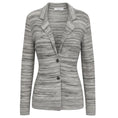 Load image into Gallery viewer, Amina Rubinacci Grey Sequined Marled Wool Knit Sweater Jacket