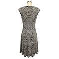Load image into Gallery viewer, Alexander McQueen Black / White Floral Patterned Bandage Knit Flared Midi Dress