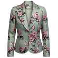 Load image into Gallery viewer, Alice + Olivia Sage Green Lana Floral Jacquard Blazer