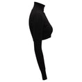 Load image into Gallery viewer, Alaia Black Cropped Shiny Crinoline Cardigan Jumper / Sweater