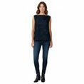 Load image into Gallery viewer, Carolina Herrera Dark Navy Embroidered Top