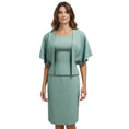 Load image into Gallery viewer, Brioni Mint Green Wool and Linen Top and Skirt Suit Set