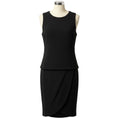 Load image into Gallery viewer, Chanel Vintage Black Sleeveless Wool Gauze Midi Dress