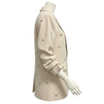 Load image into Gallery viewer, Cinq a Sept Cream Star Embellished Crepe Blazer