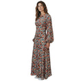 Load image into Gallery viewer, La DoubleJ Multicolor Floral Printed Sorella Silk Maxi Dress