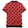 Load image into Gallery viewer, Dsquared2 Navy / White / Red Geometric Knit Cardigan Sweater and Polo Top Set
