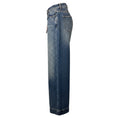 Load image into Gallery viewer, Etro Dark Blue Wash Five Pocket Wide Leg Embroidered Pocket Cotton Jeans