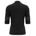 Load image into Gallery viewer, Emilio Pucci Black Pleated Three Quarter Sleeved Knit Sweater with Mesh Detailed Sleeves