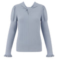 Load image into Gallery viewer, Erdem Light Blue Bea Twisted Neck Wool and Cashmere Jumper