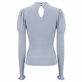 Load image into Gallery viewer, Erdem Light Blue Bea Twisted Neck Wool and Cashmere Jumper