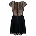 Load image into Gallery viewer, Erdem Black / Nude Shirley Guipure Lace and Broderie Anglaise Dress
