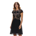 Load image into Gallery viewer, Erdem Black / Nude Shirley Guipure Lace and Broderie Anglaise Dress