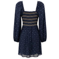 Load image into Gallery viewer, Figue Kizzy Navy Peony Puff Sleeve Smocked Mini Dress