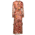 Load image into Gallery viewer, Farm Rio Blush Pink / Gold Metallic Print Chiffon Maxi Dress