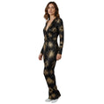 Load image into Gallery viewer, Farm Rio Black Sunny Mood Sequin V Neckline Jumpsuit