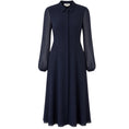 Load image into Gallery viewer, Gabriela Hearst Navy Blue Holt Silk Midi Dress