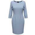 Load image into Gallery viewer, Giorgio Armani Light Blue Long Sleeved Stretch Knit Shift Dress