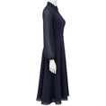 Load image into Gallery viewer, Gabriela Hearst Navy Blue Holt Silk Midi Dress