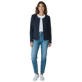 Load image into Gallery viewer, Giorgio Armani Navy Blue Zip Front Crepe Jacket