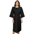 Load image into Gallery viewer, Gucci Black Structured Wool and Silk Crepe Midi Dress