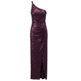Load image into Gallery viewer, Halston Acai Purple Sequined One Shoulder Adriana Gown