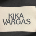 Load image into Gallery viewer, Kika Vargas Black Sygne Ruched Stretch Cotton Crewneck Midi Dress