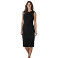 Load image into Gallery viewer, Pearl by Lela Rose Black Sleeveless Fitted Stretch Midi Dress