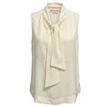 Load image into Gallery viewer, Marni Ivory Tie Front Sleeveless Silk Top