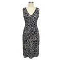 Load image into Gallery viewer, Zero + Maria Cornejo Black / Ivory Printed Sleeveless V-Neck Silk Dress