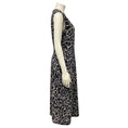 Load image into Gallery viewer, Zero + Maria Cornejo Black / Ivory Printed Sleeveless V-Neck Silk Dress