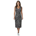 Load image into Gallery viewer, Zero + Maria Cornejo Black / Ivory Printed Sleeveless V-Neck Silk Dress