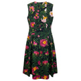 Load image into Gallery viewer, Oscar de la Renta Pink / Navy / Green Multi Camellia Poplin Midi Dress