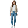 Load image into Gallery viewer, Oscar de la Renta Beige Embroidered Mesh Tulle Open Front Jacket