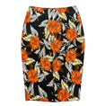 Load image into Gallery viewer, Proenza Schouler Black / Orange Multi Floral Printed Skirt