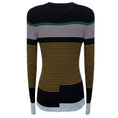 Load image into Gallery viewer, Proenza Schouler White Label Black Multi Striped Ribbed Knit Pullover Sweater
