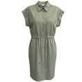 Load image into Gallery viewer, Peserico Sage Green Monili Bead Embellished Short Sleeved Cotton Stretch Dress