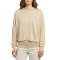 Load image into Gallery viewer, Theory Ecru Airy Sheen Sheer Knit Tank Top and V-Neck Cardigan Sweater Set