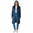 Load image into Gallery viewer, Tory Burch Navy Blue Mohair Sequined Knitted Coat