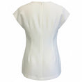 Load image into Gallery viewer, Toteme Macadamia Cap Sleeve Wool and Silk Top
