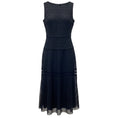 Load image into Gallery viewer, Talbot Runhof Navy Blue Sleeveless Lace Midi Dress