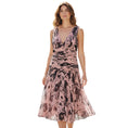 Load image into Gallery viewer, Tuleh Pink / Black Printed Sleeveless Silk Midi Dress