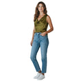 Load image into Gallery viewer, Veronica Beard Moss Green Tam Sleeveless Silk Satin Top