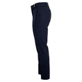 Load image into Gallery viewer, Veronica Beard Navy Blue Renzo Slim Leg Pant with Gold Crest Buttons