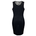 Load image into Gallery viewer, Valentino Black Ruffled Zipper Detail Sleeveless Wool Knit Dress with Lace Back