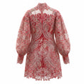 Load image into Gallery viewer, Zimmermann Pink Multi Azalea Ikat Wavelength Embroidered Mini Dress